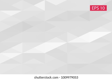 White, gray, abstract geometric background, vector from polygons, triangle, vector illustration, vector pattern triangular template