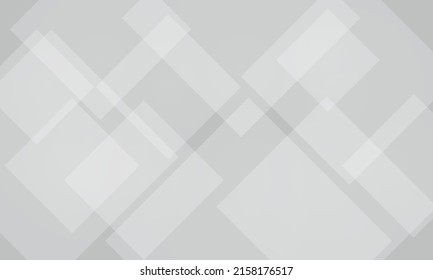White and gray abstract geometric polygon subtle background pattern style vector