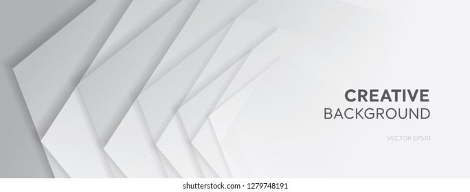 White gray abstract gradient creative design banner background with copy space for text