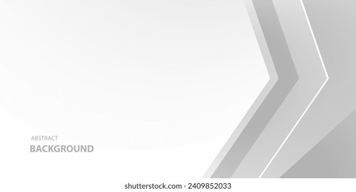 White and gray arrow concept technology abstract background. vector illustration	