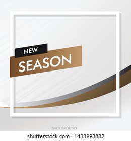 White and gray background with brown color Geometric pattern Vector illustrations