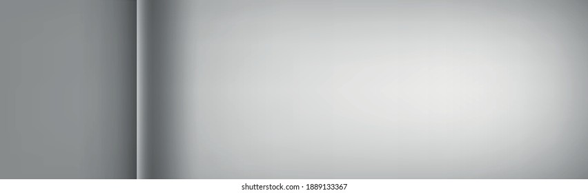 White and gray background with curled edge - Vector illustration