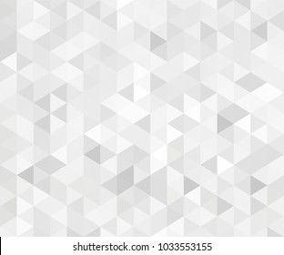 White and gray background. Geometric style. Mesh of triangles. Mosaic template for your design.