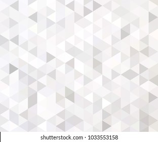 White and gray background. Geometric style. Mesh of triangles. Mosaic template for your design.