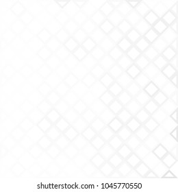 White and gray background. Geometric style. Mesh of rhombus. Mosaic template for your design. 