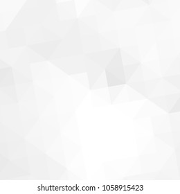 White and gray background. Geometric style. Mesh of triangles. Mosaic template for your design. Paper texture.