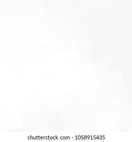 White and gray background. Geometric style. Mesh of triangles. Mosaic template for your design. Paper texture.