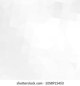 White and gray background. Geometric style. Mesh of triangles. Mosaic template for your design. Paper texture.