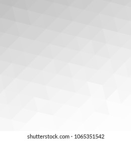 White and gray background. Geometric style. Mesh of triangles. Mosaic template for your design. Paper texture.