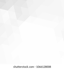 White and gray background. Geometric style. Mesh of triangles. Mosaic template for your design. 