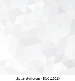 White and gray background. Geometric style. Mesh of triangles. Mosaic template for your design. 