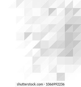 White and gray background. Geometric style. Mesh of triangles. Mosaic template for your design.