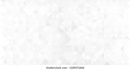 White and gray background. Geometric style. Mesh of triangles. Mosaic template for your design. Paper texture.