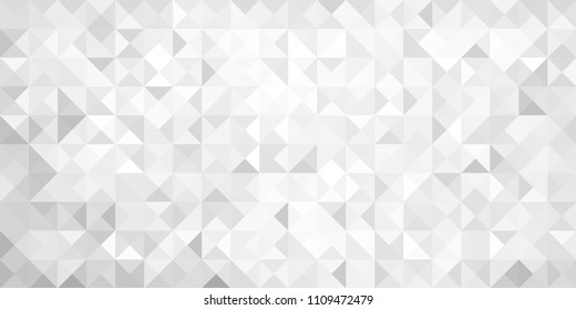 White and gray background. Geometric style. Mesh of triangles. Mosaic template for your design. Paper texture.