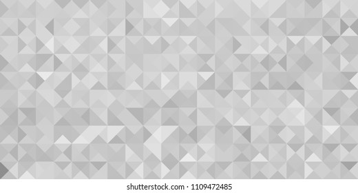 White and gray background. Geometric style. Mesh of triangles. Mosaic template for your design. Paper texture.