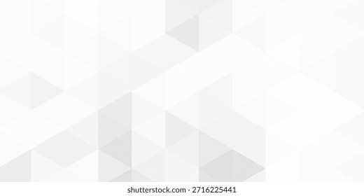 Weißer und grauer Hintergrund. Geometrisches Format. Netz aus Dreiecken. Mosaikvorlage für Ihr Design. Papierstruktur. 
