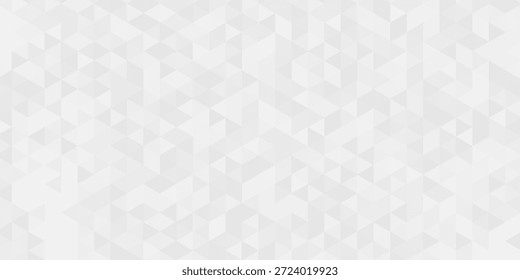 Fondo blanco y gris. Estilo geométrico. Malla de triángulos. Plantilla de mosaico para su diseño.