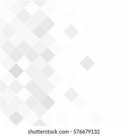 White and gray background. Geometric style. Mesh of rhombus. Mosaic template for your design. Paper texture. Clean place for your headline.