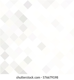 White and gray background. Geometric style. Mesh of rhombus. Mosaic template for your design. Paper texture. Clean place for your headline.