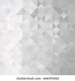 White and gray background. Geometric style. Mesh of triangles. Mosaic template for your design.