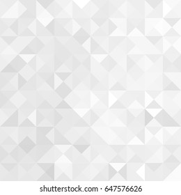 White and gray background. Geometric style. Mesh of triangles. Mosaic template for your design. Paper texture.
