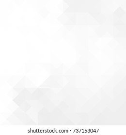 White and gray background. Geometric style. Mesh of triangles. Mosaic template for your design. Paper texture.