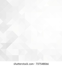 White and gray background. Geometric style. Mesh of triangles. Mosaic template for your design. Paper texture.