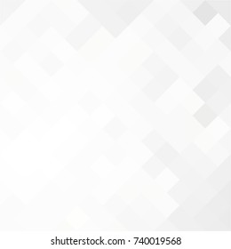 White and gray background. Geometric style. Mesh of rhombus. Mosaic template for your design. Clean place for your headline.