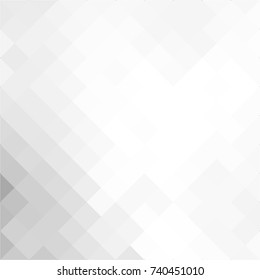 White and gray background. Geometric style. Mesh of rhombus. Mosaic template for your design. Clean place for your headline.