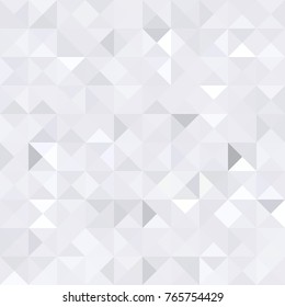 White and gray background. Geometric style. Mesh of triangles. Mosaic template for your design. Trend. Light space for your winter design.