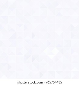 White and gray background. Geometric style. Mesh of triangles. Mosaic template for your design. Trend. Light space for your winter design.