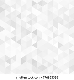 White and gray background. Geometric style. Mesh of triangles. Mosaic template for your design. Paper texture.