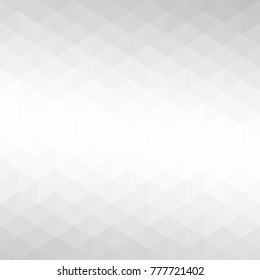 White and gray background. Geometric style. Mesh of triangles. Mosaic template for your design. 