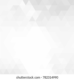 White and gray background. Geometric style. Mesh of triangles. Mosaic template for your design.
