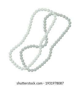 white and gray beads necklaces