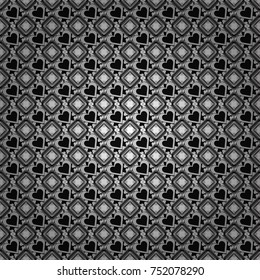 White, gray and black abstract background painted geometry shine and layer element seamless pattern. Vector illustration.