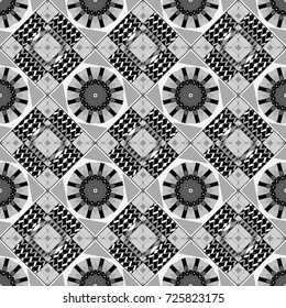 White, gray and black background texture. Vector illustration. Endless abstract seamless pattern.