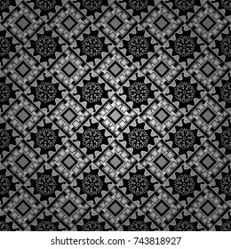 White, gray and black diagonal tiles. Vector stock illustration in a modern flat style. Creative seamless pattern, modern diagonal abstract background with geometric elements.