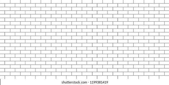 White gray or black Grunge, empty background brick wall side view. Vector block stone for texture banner or wallpaper. Urban sign. Building brick pattern, seamless. Background for masonry. Brickwork