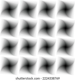 white gray black seamles concentric squares optical design