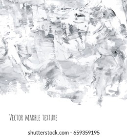 White, gray, black vector marble watercolor texture background. Abstract acrylic backdrop with stains, strokes, spots and ink waves. Natural stone wall for interior design.