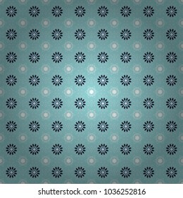 White, gray and blue wallpaper. Paisley and Mandalas. Indian floral backdrop. Vector seamless pattern.
