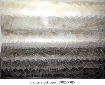 White gray circle low poly background