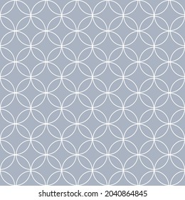 White and gray circle pattern line, seamless background. The seamless geometric pattern of circles. Wrapping paper.