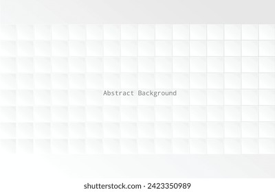 Fondo vectorial abstracto de color blanco y gris con rejilla rectangular. 