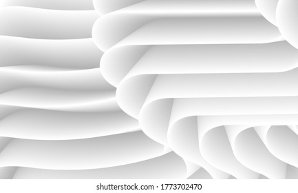 White And Gray Color Gradient Background.  Flowing Geometric. Minimalist and modern Background.