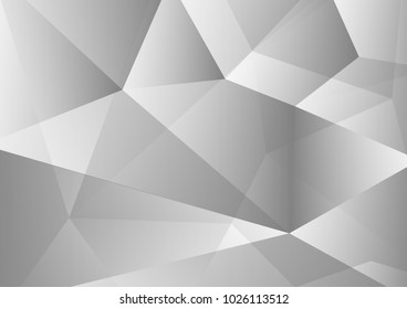 White and gray color polygon abstract background technology modern, Vector illustration