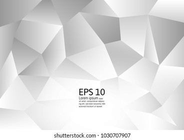 White and gray color polygon abstract background modern design, Vector illustration