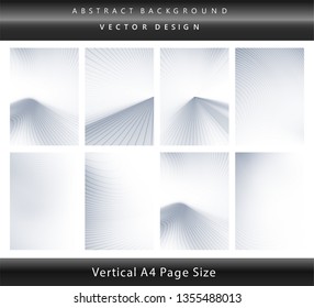 White and gray color tone business card backgrounds, brochure & flyer cover template set.