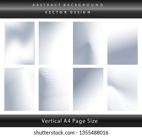 White and gray color tone business card backgrounds, brochure & flyer cover template set.